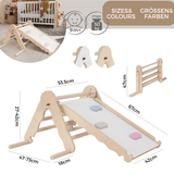 MAMOI® Triangle descalade avec toboggan interieur pour enfant, Mur escalade intérieur en bois pour bebe à partir de 1/2/3 an, Motricité libre montessori-3