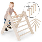 MAMOI® Triangle descalade interieur pour enfant, Mur escalade intérieur en bois pour bebe à partir de 1/2/3 an, Motricité libre montessori-0