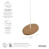 MAMOI® Balançoire en bois de 30 cm de diamètre, balançoire pour bébé, balançoire d'intérieur pour enfants jusqu'à 60 kg | 100% ECO | Fabriqué en UE-2