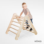 MAMOI® Triangle descalade interieur pour enfant, Mur escalade intérieur en bois pour bebe à partir de 1/2/3 an, Motricité libre montessori-4