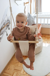 MAMOI® Balancoire interieur pour bebe et enfants, Siege balançoire en bois et en coton pour bébé, Balansoire pour enfant, Balancelle scandinave, Baby swing-5