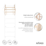 MAMOI® Porte moderne pour échelle d’escalade | Barre de traction à l’échelle murale | Porte-échelle pliable en bois 100% ECO | Fabriqué dans l’UE-1