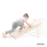 MAMOI® Toboggan interieur pour enfant, Tobogan pour triangle et mur escalade pour bebe, Jeux en bois intérieur, Tobbogan montessori à partir de 1 an 2/3 ans-7